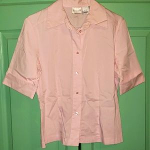 Paradox Pale Pink Fitted Shirt Size 8 EUC